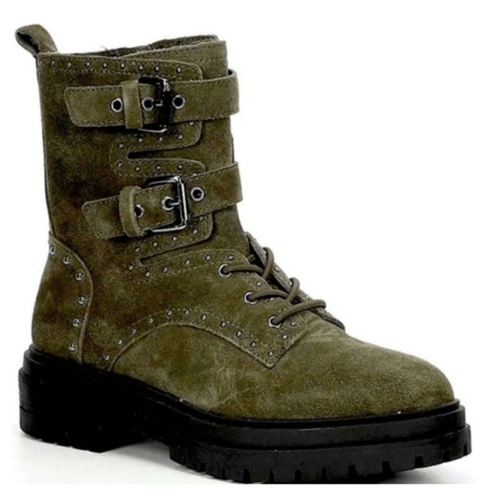 Chelsea & Violet Rhea Suede Combat Boot